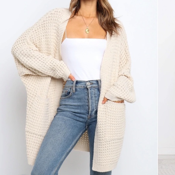 LEYONIE CARDIGAN - CREAM - Picture 1 of 9